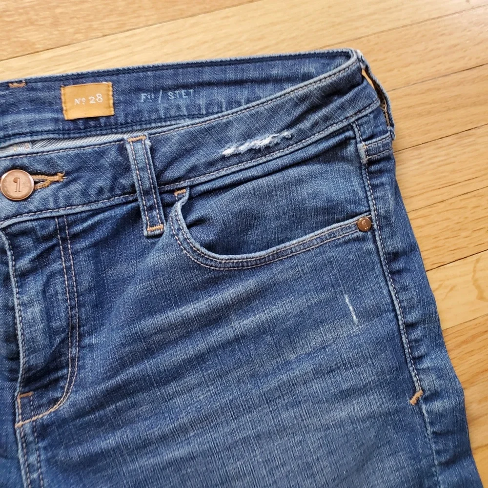 Anthropologie Roll Up Denim Shorts sz 28 - Picture 3 of 6